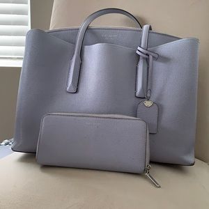 Kate Spade Lilac large work tote & wallet